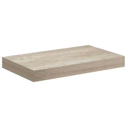 Svävande vägghyllor 2 st ek 40x23,5x3,8 cm MDF