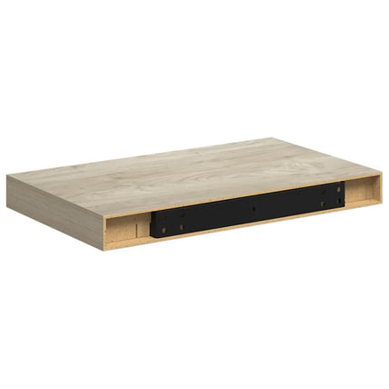 Svävande vägghyllor 4 st ek 40x23,5x3,8 cm MDF