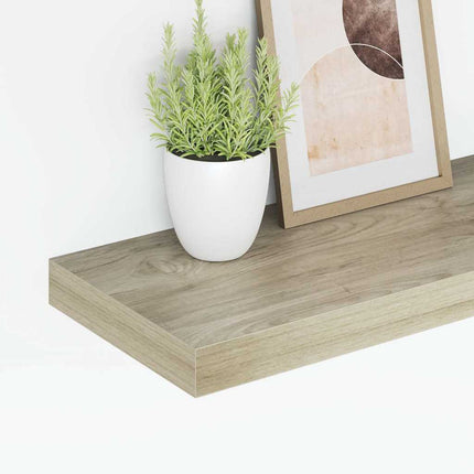 Svävande vägghyllor 4 st ek 50x23x3,8 cm MDF