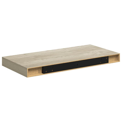 Svävande vägghyllor 4 st ek 50x23x3,8 cm MDF