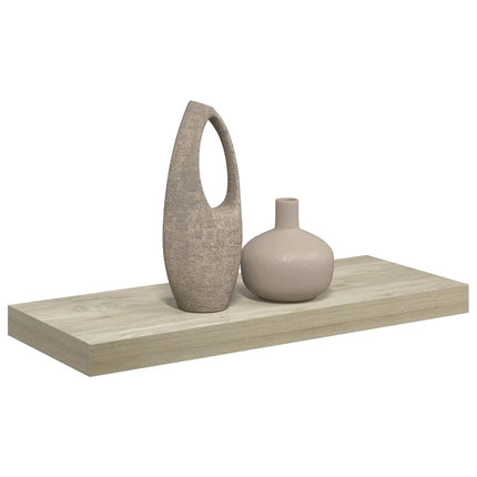 Svävande vägghylla ek 60x23,5x3,8 cm MDF