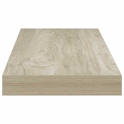 Svävande vägghyllor 4 st ek 60x23,5x3,8 cm MDF