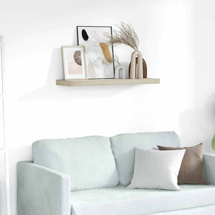 Svävande vägghylla ek 80x23,5x3,8 cm MDF