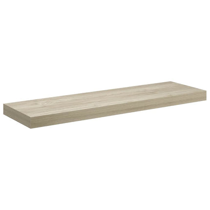 Svävande vägghyllor 4 st ek 80x23,5x3,8 cm MDF