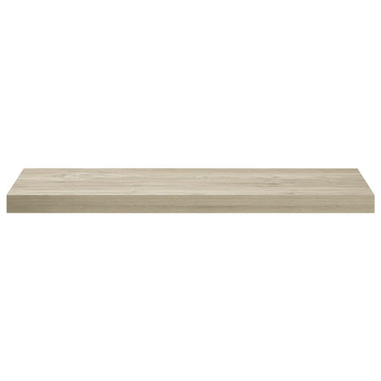 Svävande vägghyllor 4 st ek 80x23,5x3,8 cm MDF