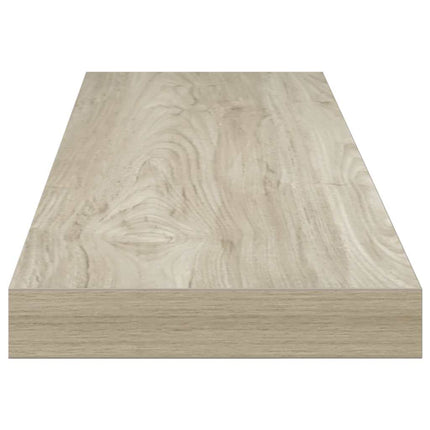 Svävande vägghyllor 4 st ek 90x23,5x3,8 cm MDF
