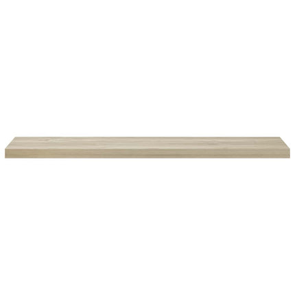Svävande vägghyllor 2 st ek 120x23,5x3,8 cm MDF