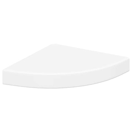 Svävande hörnhyllor 2 st vit 25x25x3,8 cm MDF