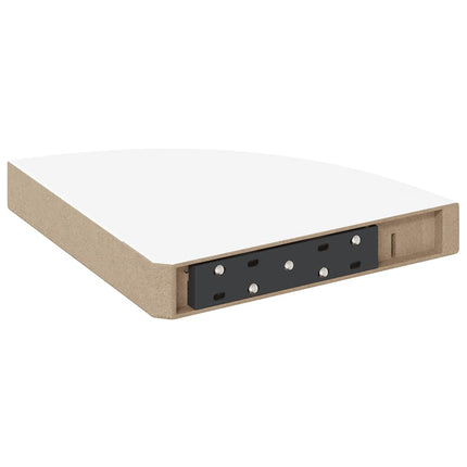 Svävande hörnhyllor 4 st vit 25x25x3,8 cm MDF