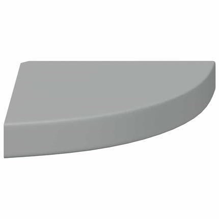 Svävande hörnhylla grå 25x25x3,8 cm MDF