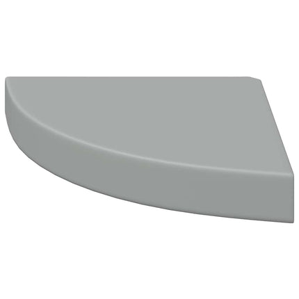 Svävande hörnhyllor 2 st grå 25x25x3,8 cm MDF