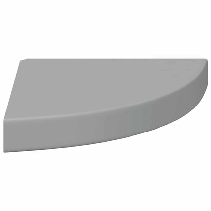 Svävande hörnhyllor 2 st grå 25x25x3,8 cm MDF