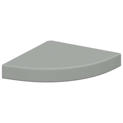 Svävande hörnhyllor 4 st grå 25x25x3,8 cm MDF