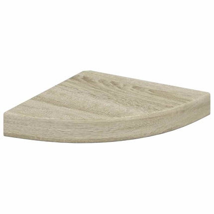 Svävande hörnhylla ek 25x25x3,8 cm MDF