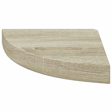 Svävande hörnhylla ek 25x25x3,8 cm MDF