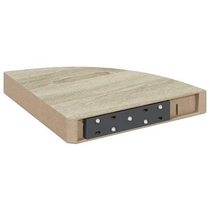 Svävande hörnhylla ek 25x25x3,8 cm MDF