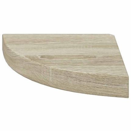Svävande hörnhyllor 4 st ek 25x25x3,8 cm MDF