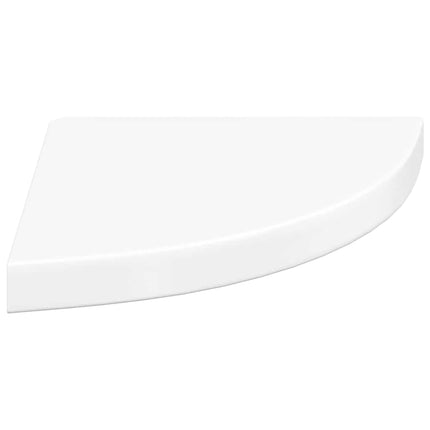 Svävande hörnhyllor 2 st vit högglans 35x35x3,8 cm MDF