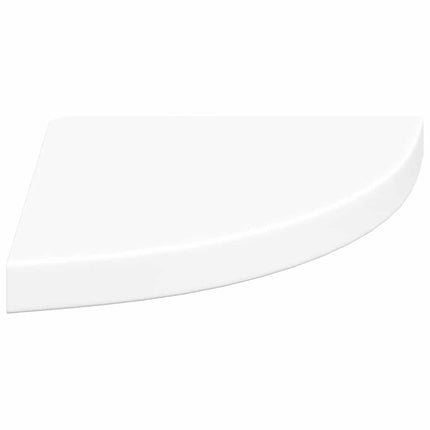 Flytande hörnhyllor 2 st vita 35x35x3,8 cm MDF