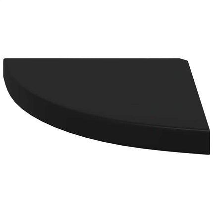 Svävande hörnhyllor 4 st svart 35x35x3,8 cm MDF