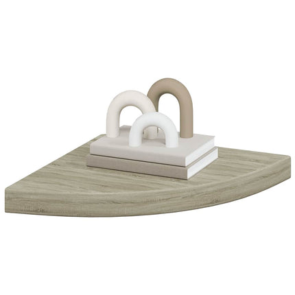 Svävande hörnhylla ek 35x35x3,8 cm MDF