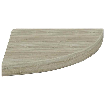 Svävande hörnhyllor 2 st ek 35x35x3,8 cm MDF