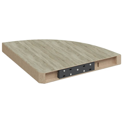 Svävande hörnhyllor 2 st ek 35x35x3,8 cm MDF