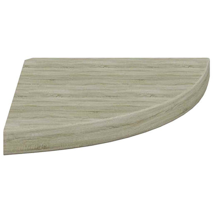 Svävande hörnhyllor 4 st ek 35x35x3,8 cm MDF