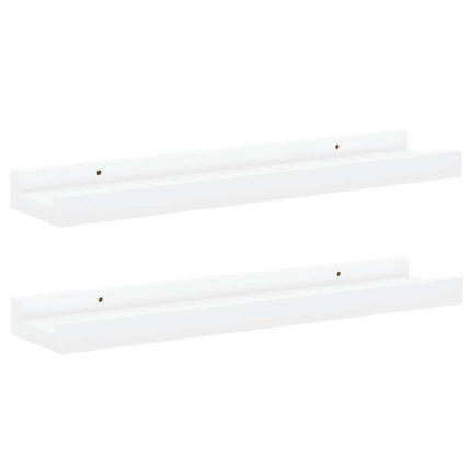Tavellister 2 st vit 40x9x3 cm MDF