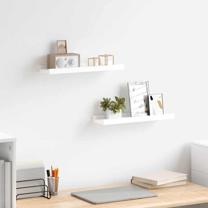 Tavellister 2 st vit 40x9x3 cm MDF