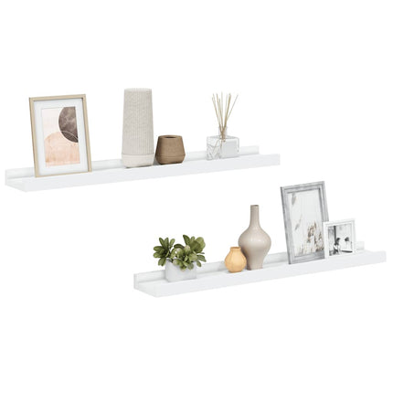 Tavellist 2 st vit 60x9x3 cm MDF