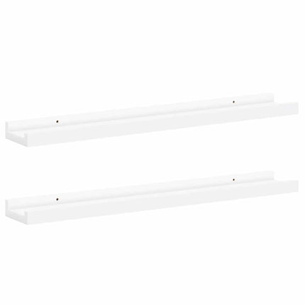 Tavellist 2 st vit 60x9x3 cm MDF
