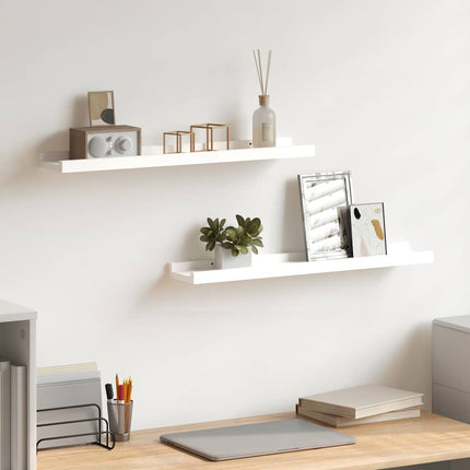 Tavellist 2 st vit 60x9x3 cm MDF