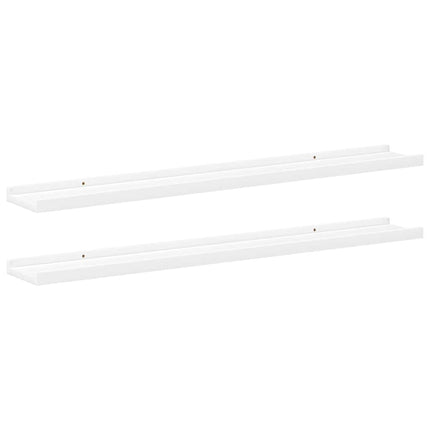 Tavellist 2 st vit 80x9x3 cm MDF