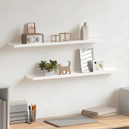 Tavellist 2 st vit 80x9x3 cm MDF