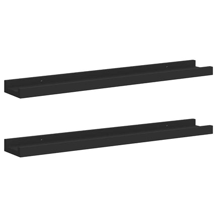 Tavellister 2 st svart 60x9x3 cm MDF