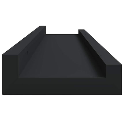 Tavellister 2 st svart 60x9x3 cm MDF
