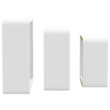 Vägghyllor kub 3 st vit MDF