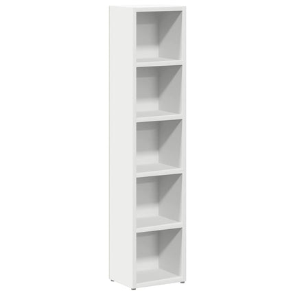 CD-hyllor 2 st vit 21x16x93,5 cm konstruerat trä