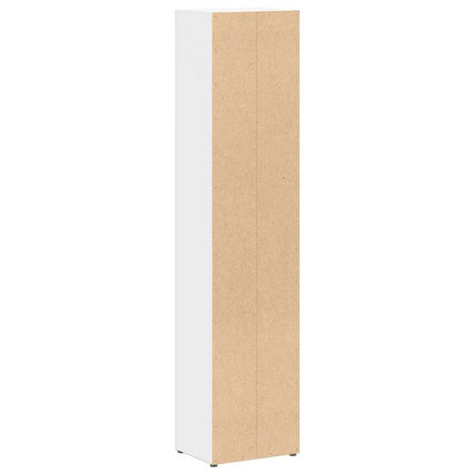 CD-hyllor 2 st vit 21x16x93,5 cm konstruerat trä