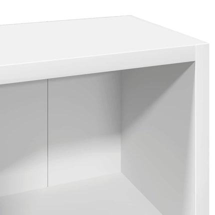 CD-hyllor 2 st vit 21x16x93,5 cm konstruerat trä