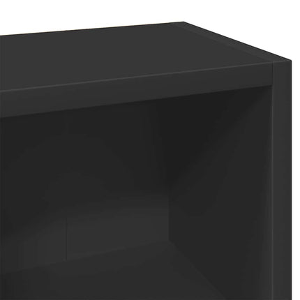 CD-hyllor 2 st svart 21x16x93,5 cm spånskiva