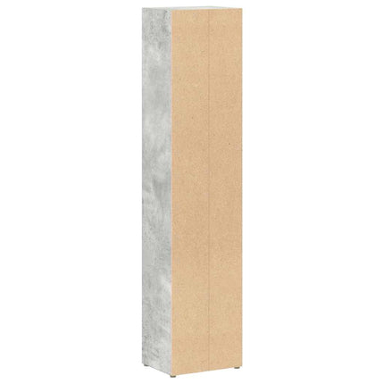 CD-hyllor 2 st betonggrå 21x16x93,5 cm spånskiva