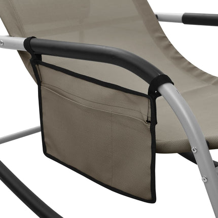 Solsäng textilen taupe och grå