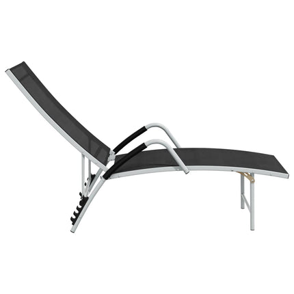 Solsäng textilen och aluminium svart