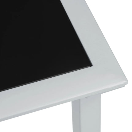 Solsängar 2 st med bord aluminium gräddvit