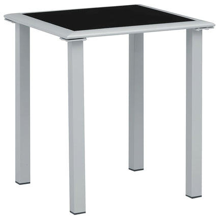Solsängar 2 st med bord aluminium gräddvit
