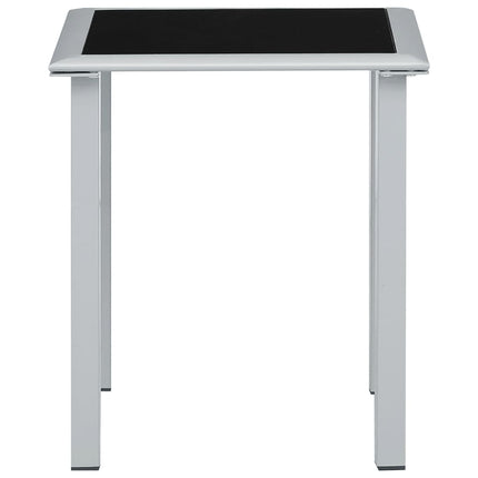 Solsängar 2 st med bord aluminium gräddvit