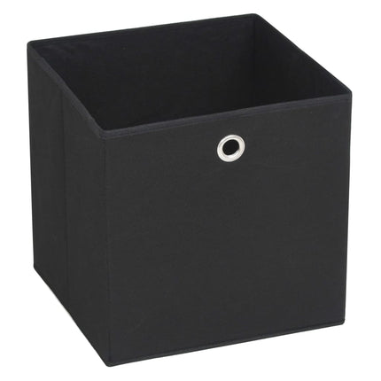 Förvaringslådor 10 st non-woven tyg 28x28x28 cm svart