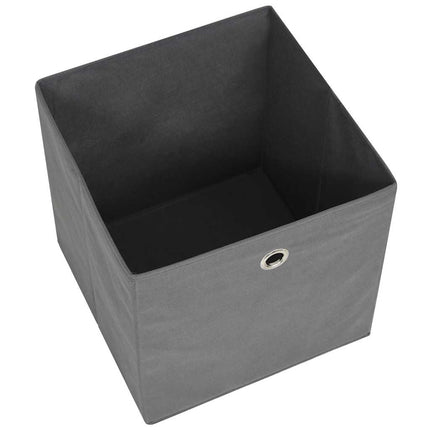 Förvaringslådor 4 st non-woven tyg 28x28x28 cm grå